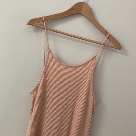 TOPSHOP Blush Pink Tank Low Back Mini Skater Dress - Picture 3 of 7